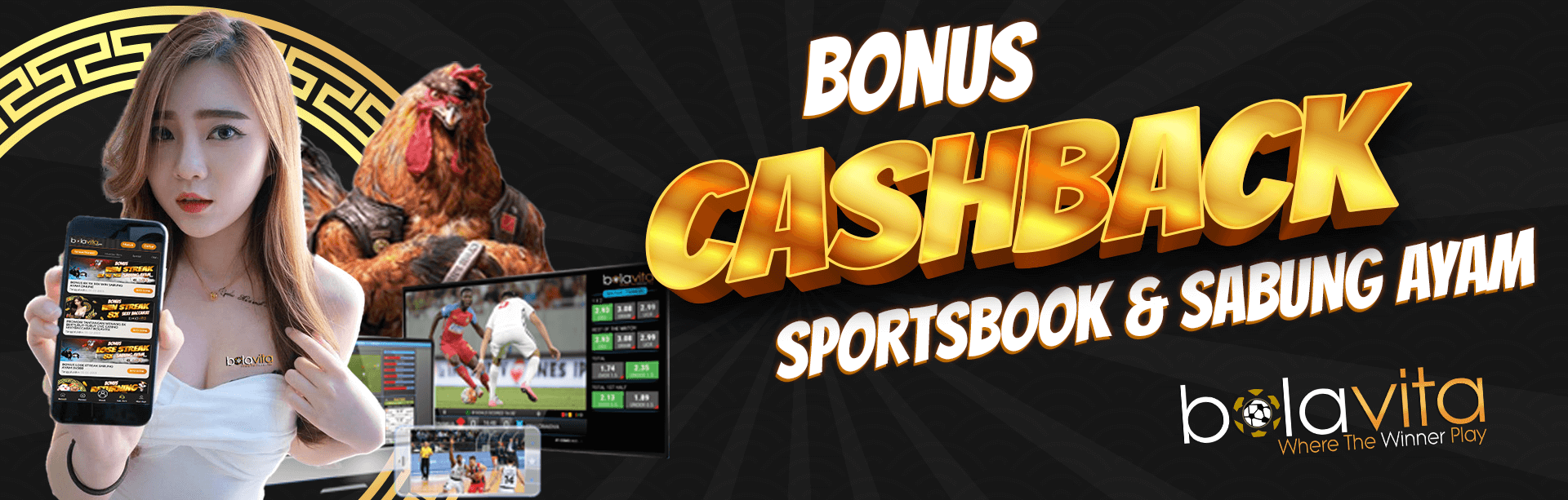 Bonus Cashback Sportsbook & Sabung Ayam 5-10%